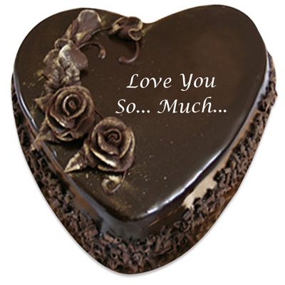 "Heart shape chocolate cake - 1kg - Click here to View more details about this Product